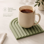 Silicone Coasters Set Multicolor Heat Resistant Non-Slip Drink Coasters for Table