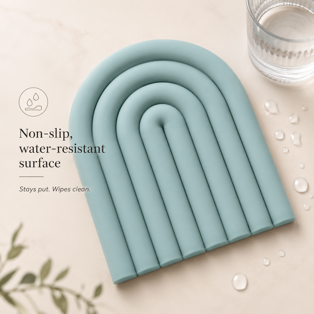 Silicone Coasters Set Multicolor Heat Resistant Non-Slip Drink Coasters for Table