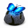Solar Butterfly Stone Garden Light Outdoor Decorative Lawn LED Lamp