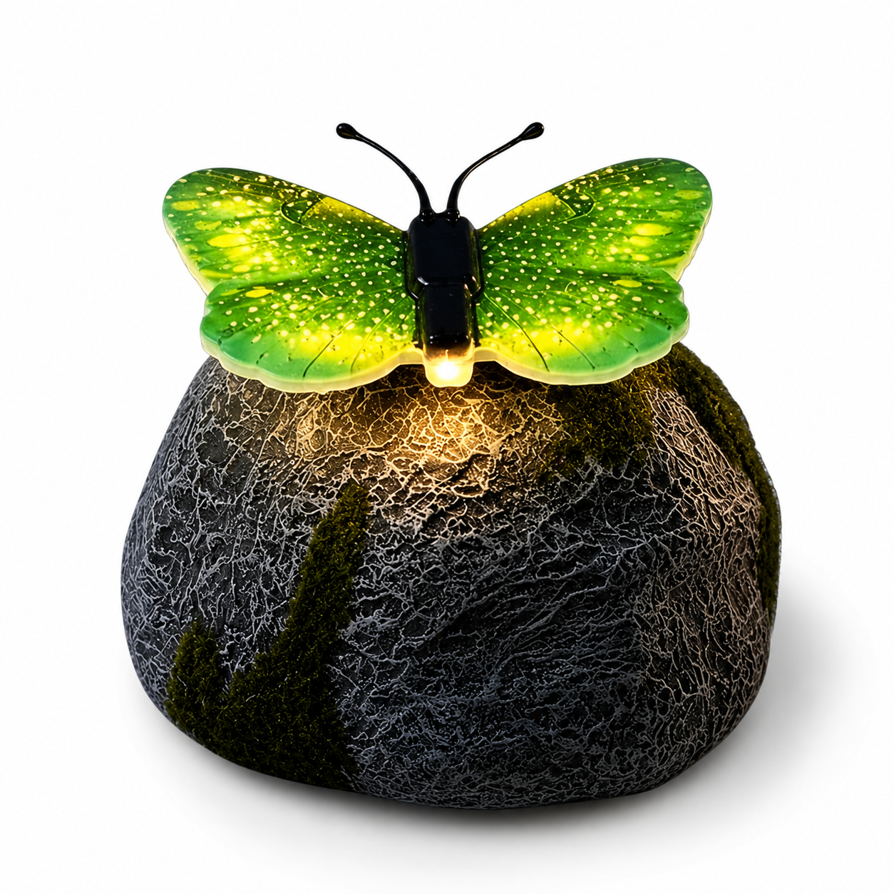 Solar Butterfly Stone Garden Light Outdoor Decorative Lawn LED Lamp