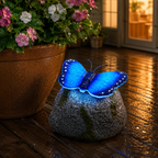 Solar Butterfly Stone Garden Light Outdoor Decorative Lawn LED Lamp
