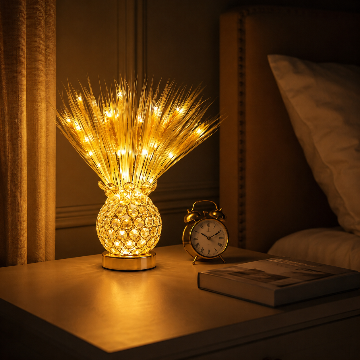 Golden Harvest Warm Glow Decorative Table Lamp Home Accent Light