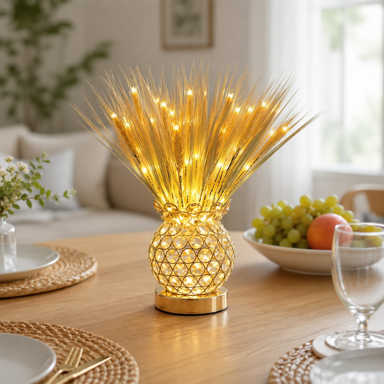 Golden Harvest Warm Glow Decorative Table Lamp Home Accent Light