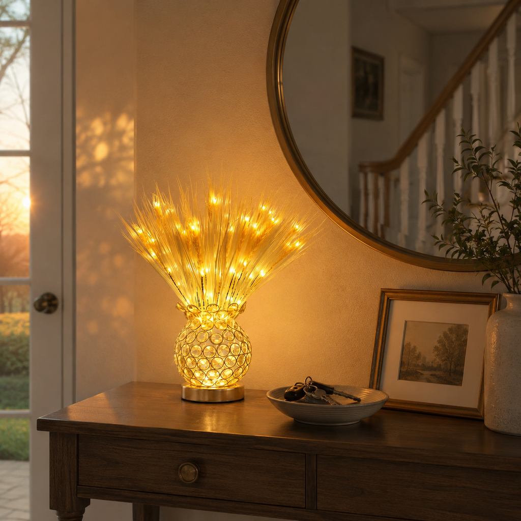 Golden Harvest Warm Glow Decorative Table Lamp Home Accent Light