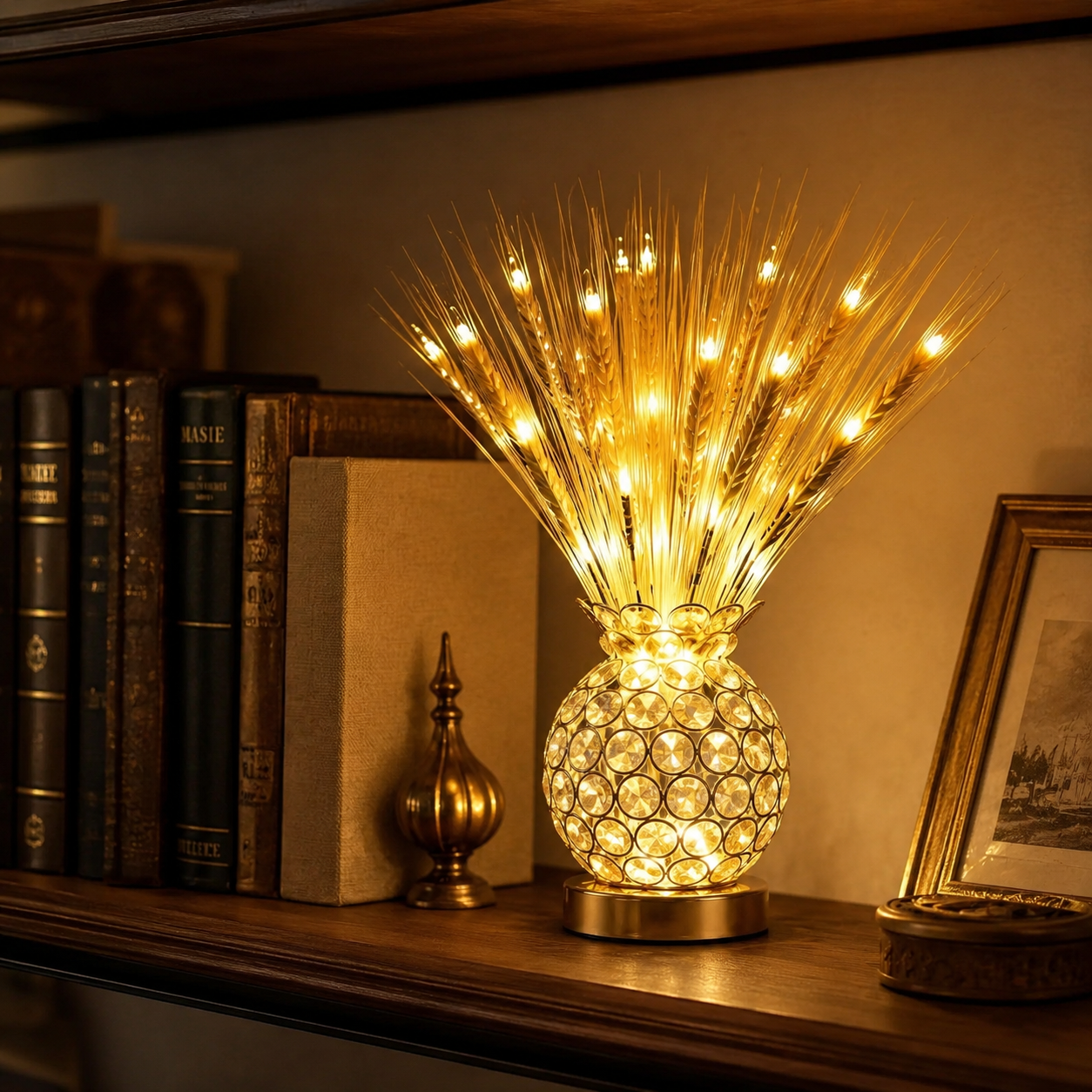 Golden Harvest Warm Glow Decorative Table Lamp Home Accent Light