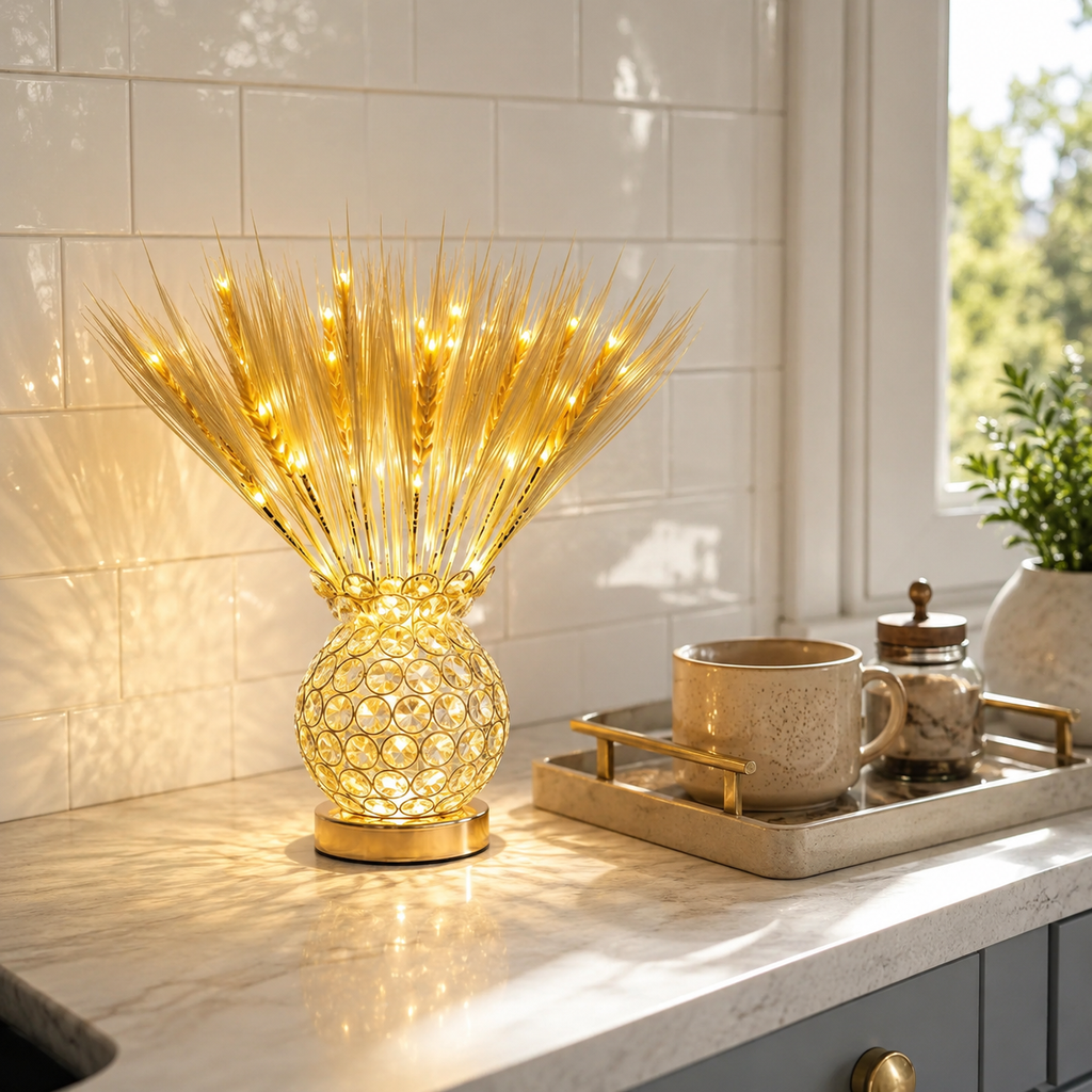 Golden Harvest Warm Glow Decorative Table Lamp Home Accent Light