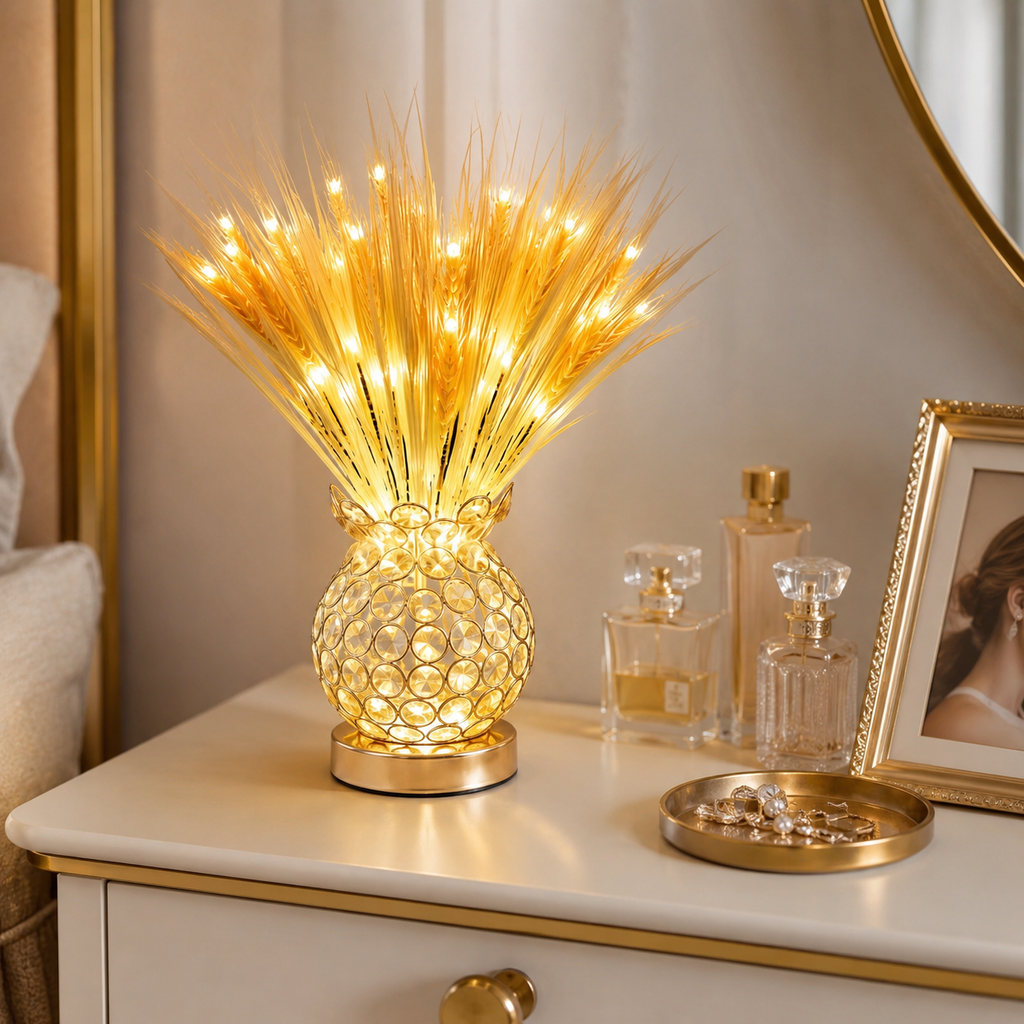 Golden Harvest Warm Glow Decorative Table Lamp Home Accent Light