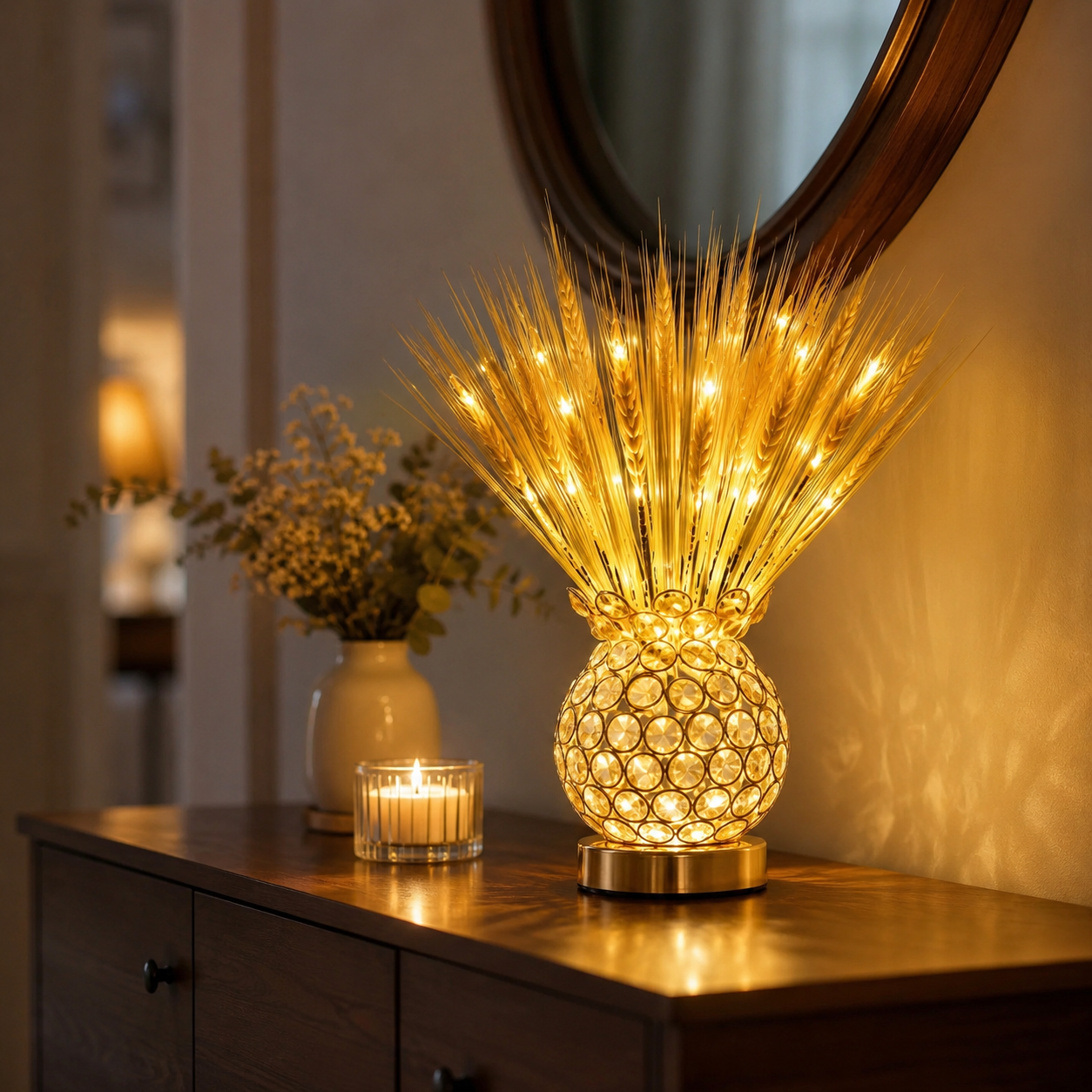 Golden Harvest Warm Glow Decorative Table Lamp Home Accent Light