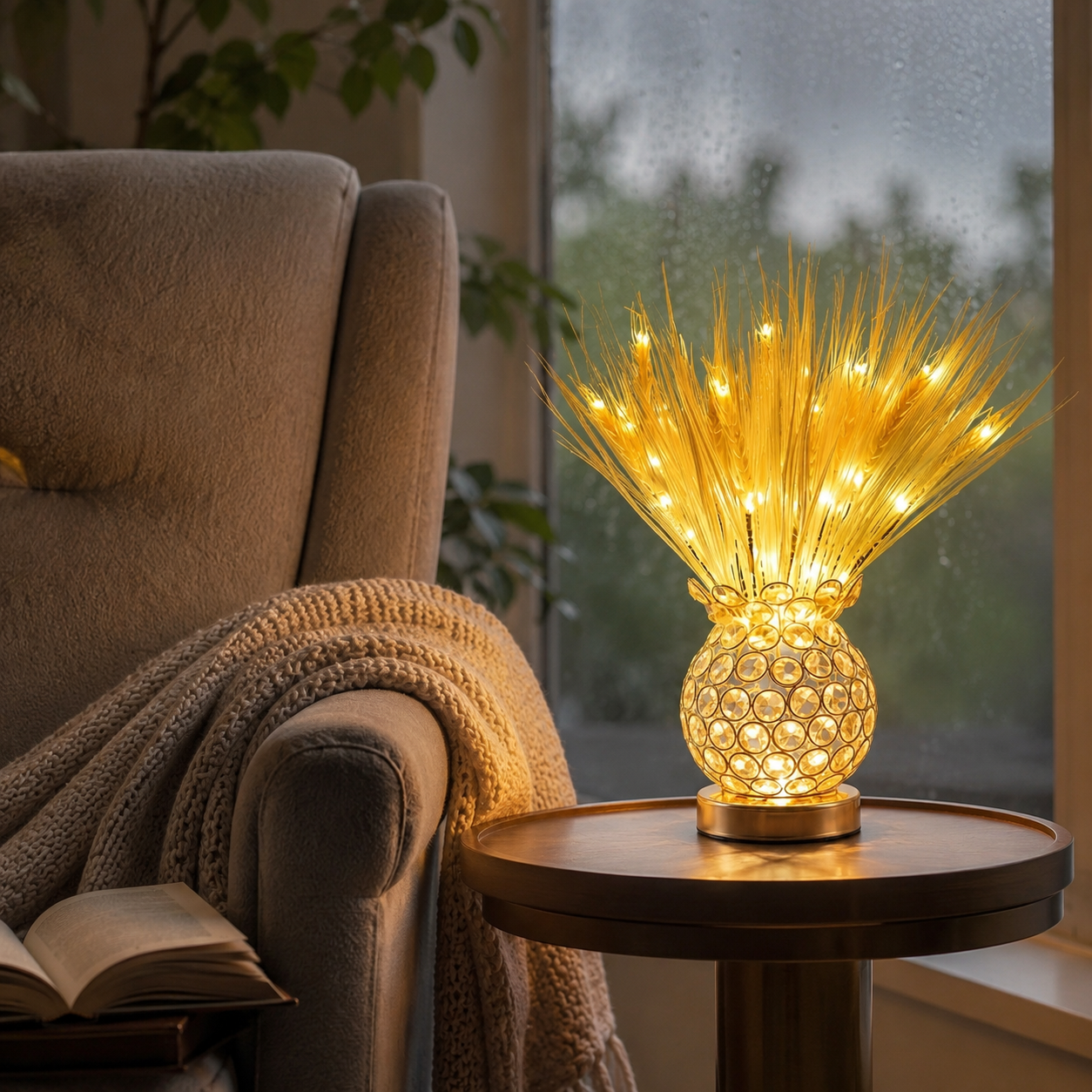 Golden Harvest Warm Glow Decorative Table Lamp Home Accent Light