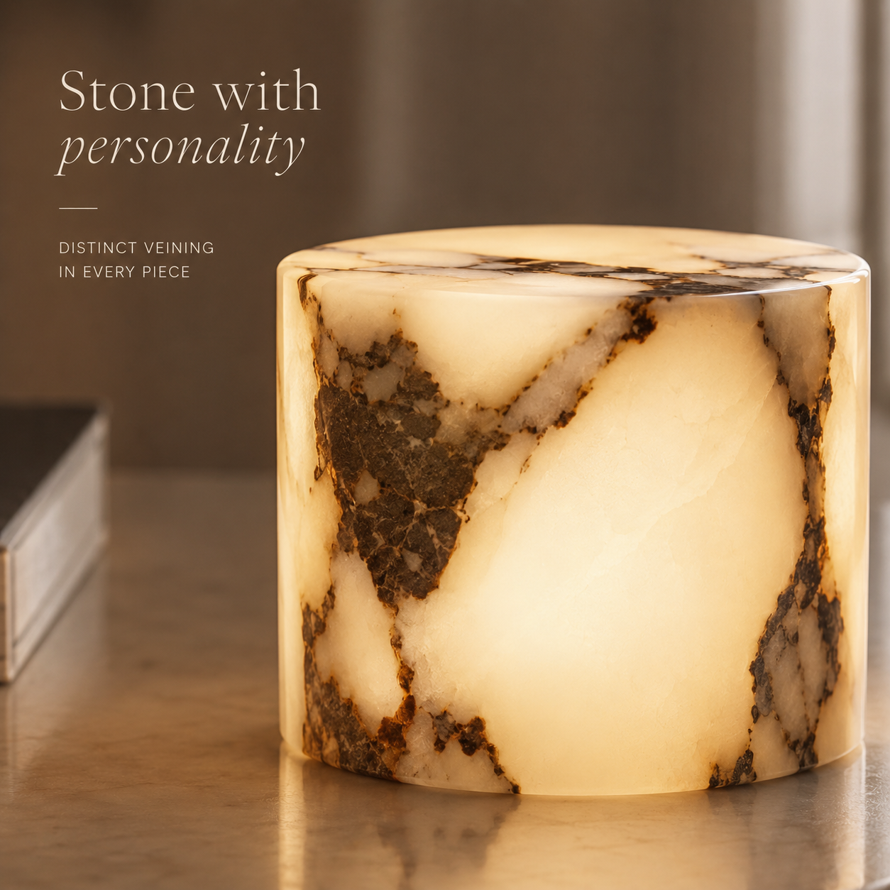 Marble Touch Night Light USB Rechargeable Dimmable LED Bedside Lamp