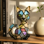 Charming Cat LED Night Light Cute Animal Bedside Table Lamp Decor