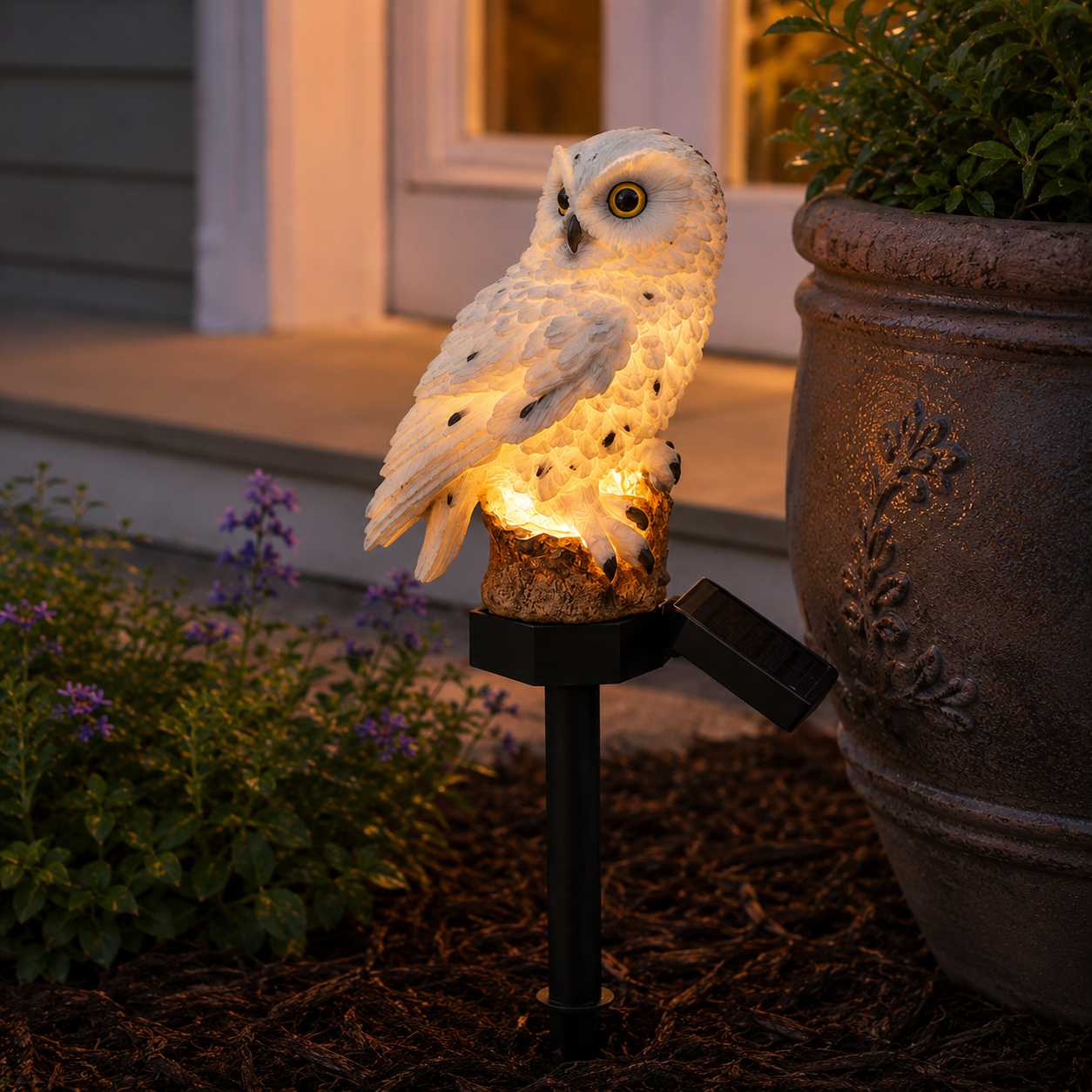 Waterproof Solar Owl Garden Light Outdoor Decorative Stake Lamp