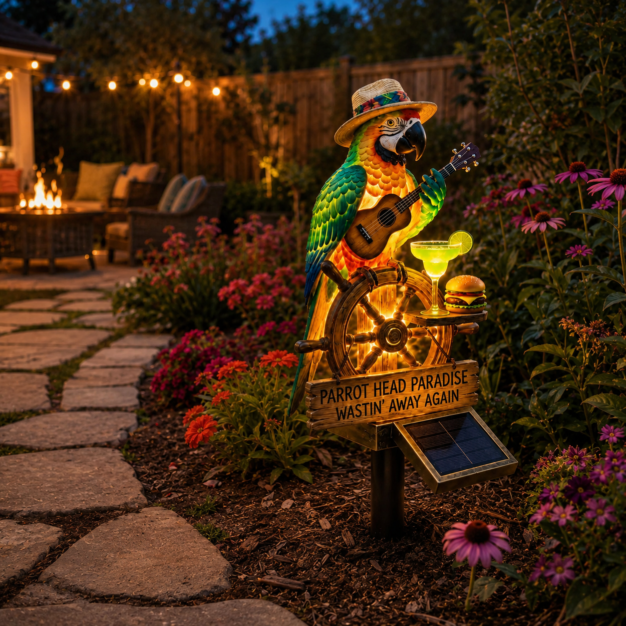 Solar Parrot Garden Light Outdoor Decorative Bird Stake LED Lamp