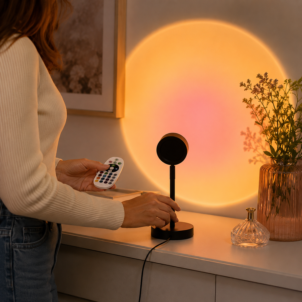 Sunset Projector Rainbow Lamp LED Room Atmosphere Night Light