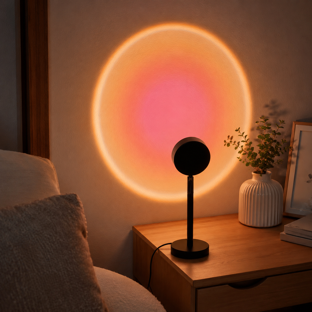 Sunset Projector Rainbow Lamp LED Room Atmosphere Night Light