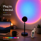 Sunset Projector Rainbow Lamp LED Room Atmosphere Night Light