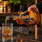 Guitar Decorative Bottle Vintage Sunburst Figurine Home Bar Decor Unique Gift Idea