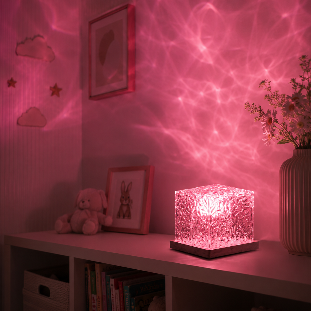 Ocean Wave Night Light Projector LED Ambient Table Lamp for Bedroom Relaxation