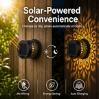 Solar Wall Light Outdoor Mandala LED Waterproof Garden Path Fence Lighting Decor