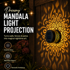 Solar Wall Light Outdoor Mandala LED Waterproof Garden Path Fence Lighting Decor