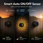 Solar Wall Light Outdoor Mandala LED Waterproof Garden Path Fence Lighting Decor