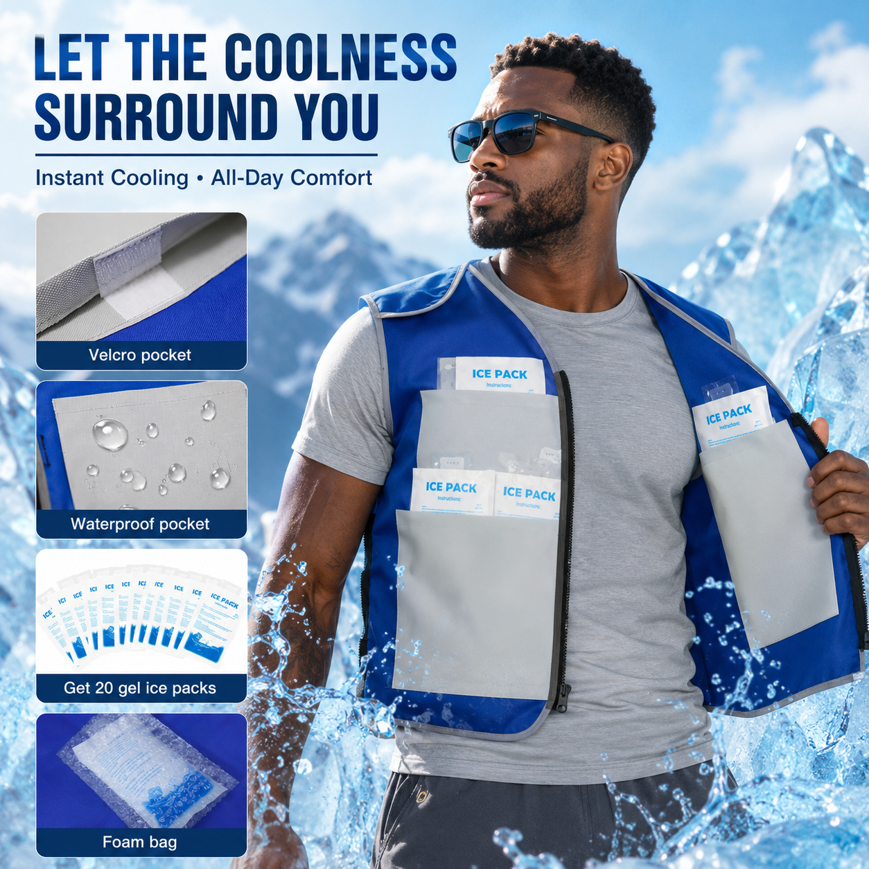 ArcticCore Ice Pack Cooling Vest Adjustable Outdoor