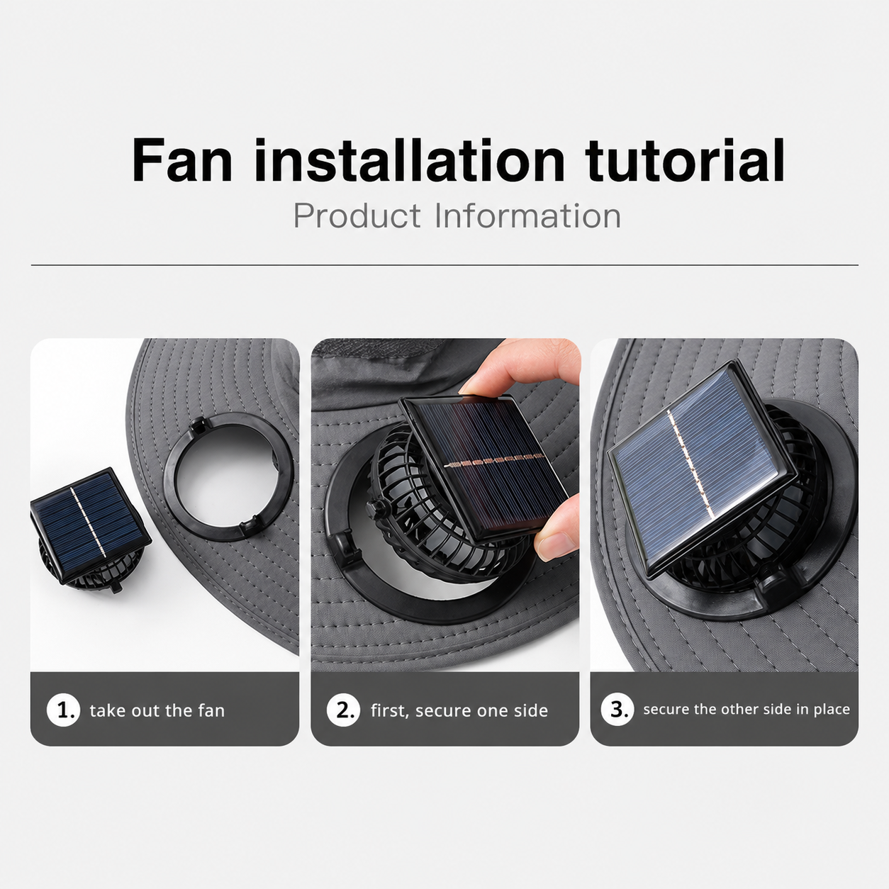 SolarBreeze Solar Powered Cooling Hat Dual Fan