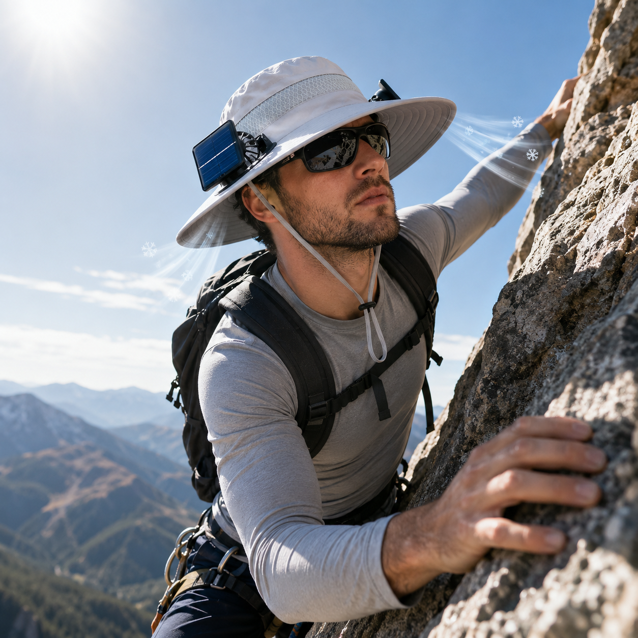 SolarBreeze Solar Powered Cooling Hat Dual Fan