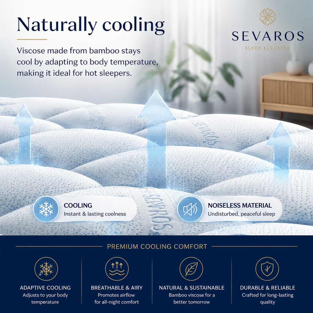 BambooChill Bamboo Cooling Mattress Topper Breathable