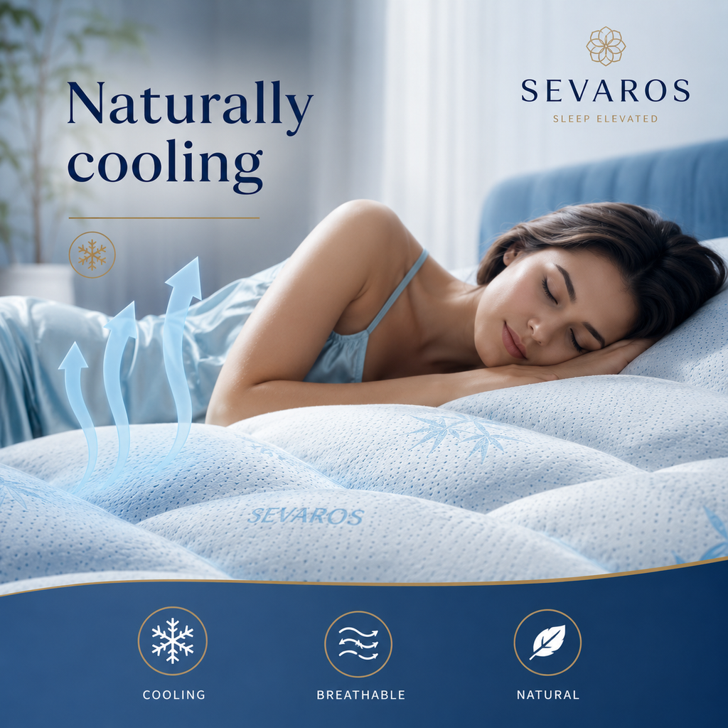 BambooChill Bamboo Cooling Mattress Topper Breathable