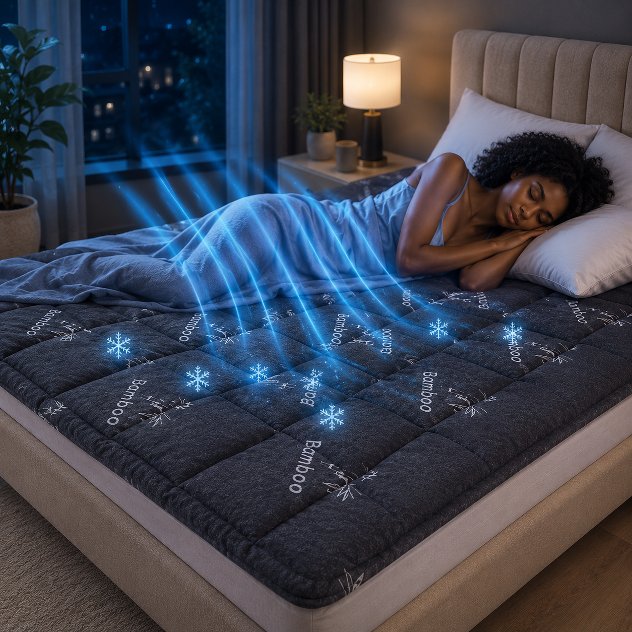 BambooChill Bamboo Cooling Mattress Topper Breathable