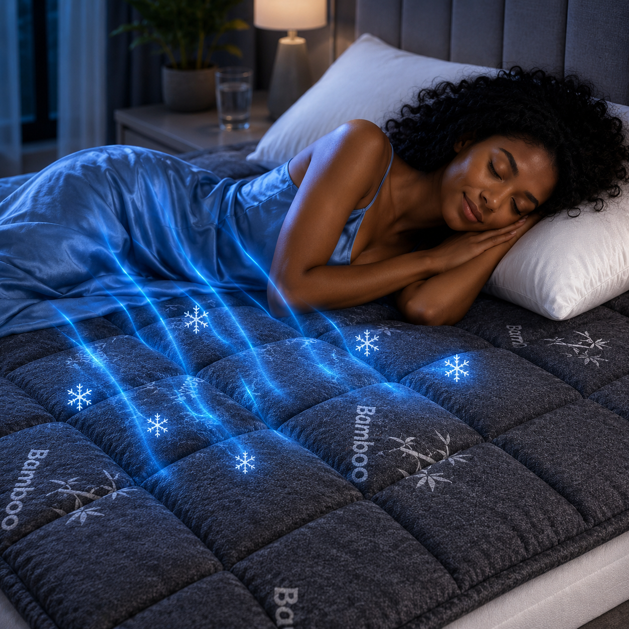 BambooChill Bamboo Cooling Mattress Topper Breathable