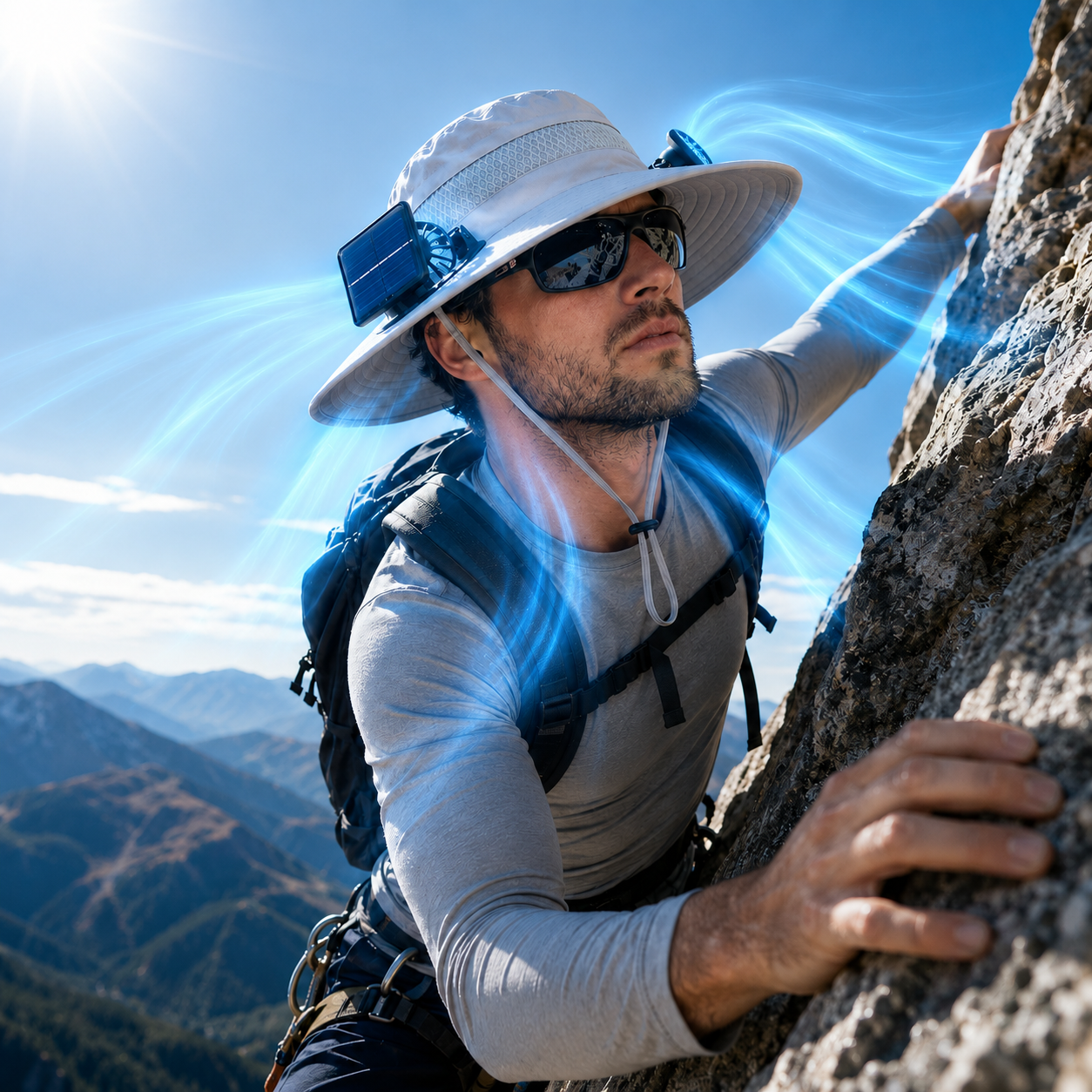 SolarBreeze Solar Powered Cooling Hat Dual Fan