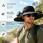 SolarBreeze Solar Powered Cooling Hat Dual Fan