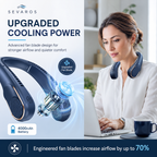 ArcticFlow Portable Neck Fan Rechargeable 4000mAh
