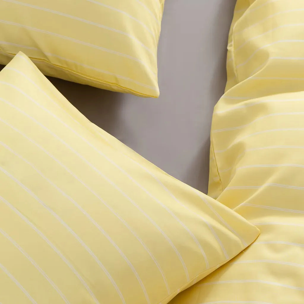 Classic Pinstripe Duvet Cover Elegant Cotton Bedding Bedroom