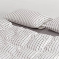 Classic Pinstripe Duvet Cover Elegant Cotton Bedding Bedroom
