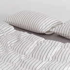 Classic Pinstripe Duvet Cover Elegant Cotton Bedding Bedroom