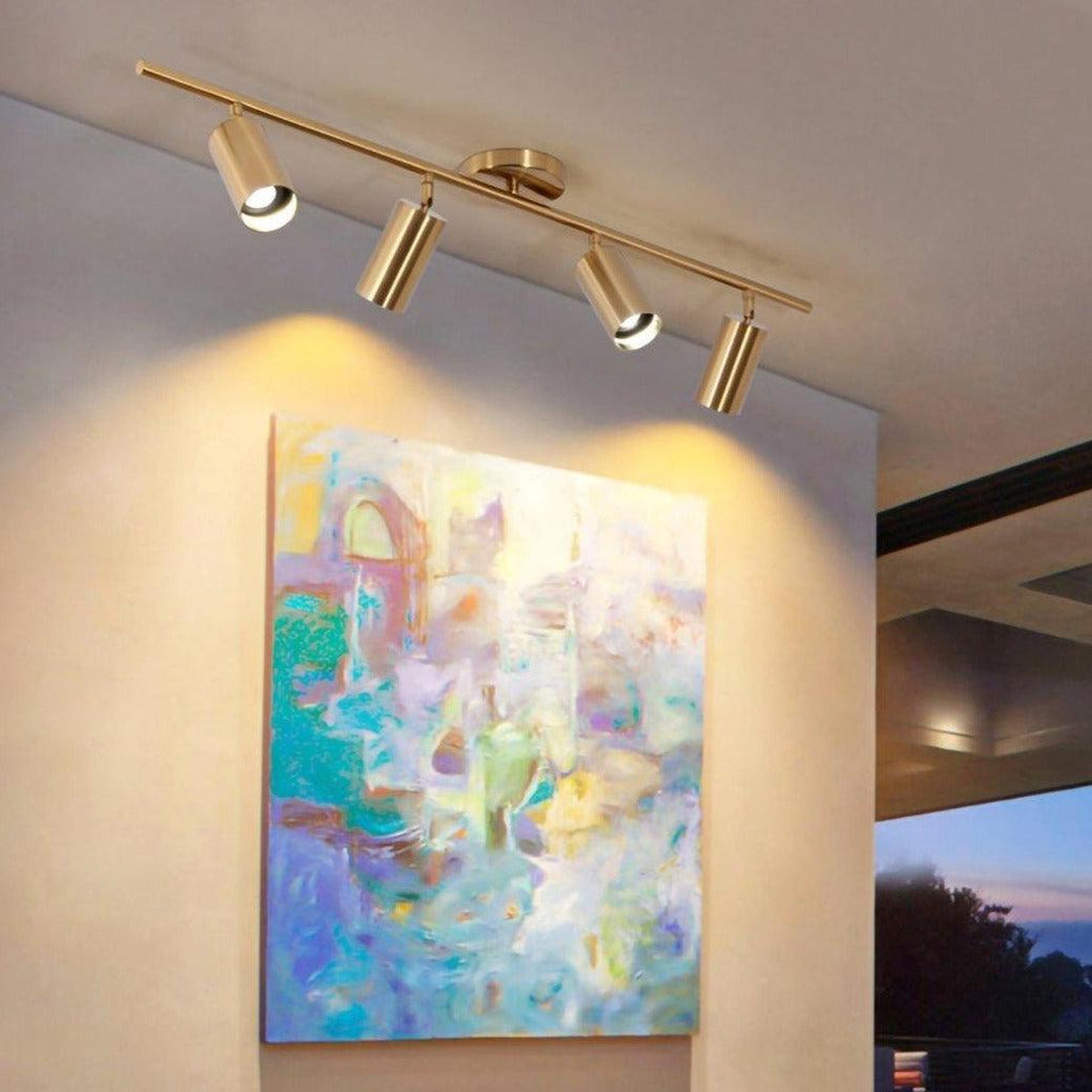 Modern Brass Double Cylinder Adjustable Wall Spotlight