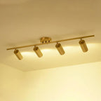 Modern Brass Double Cylinder Adjustable Wall Spotlight