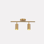 Modern Brass Double Cylinder Adjustable Wall Spotlight