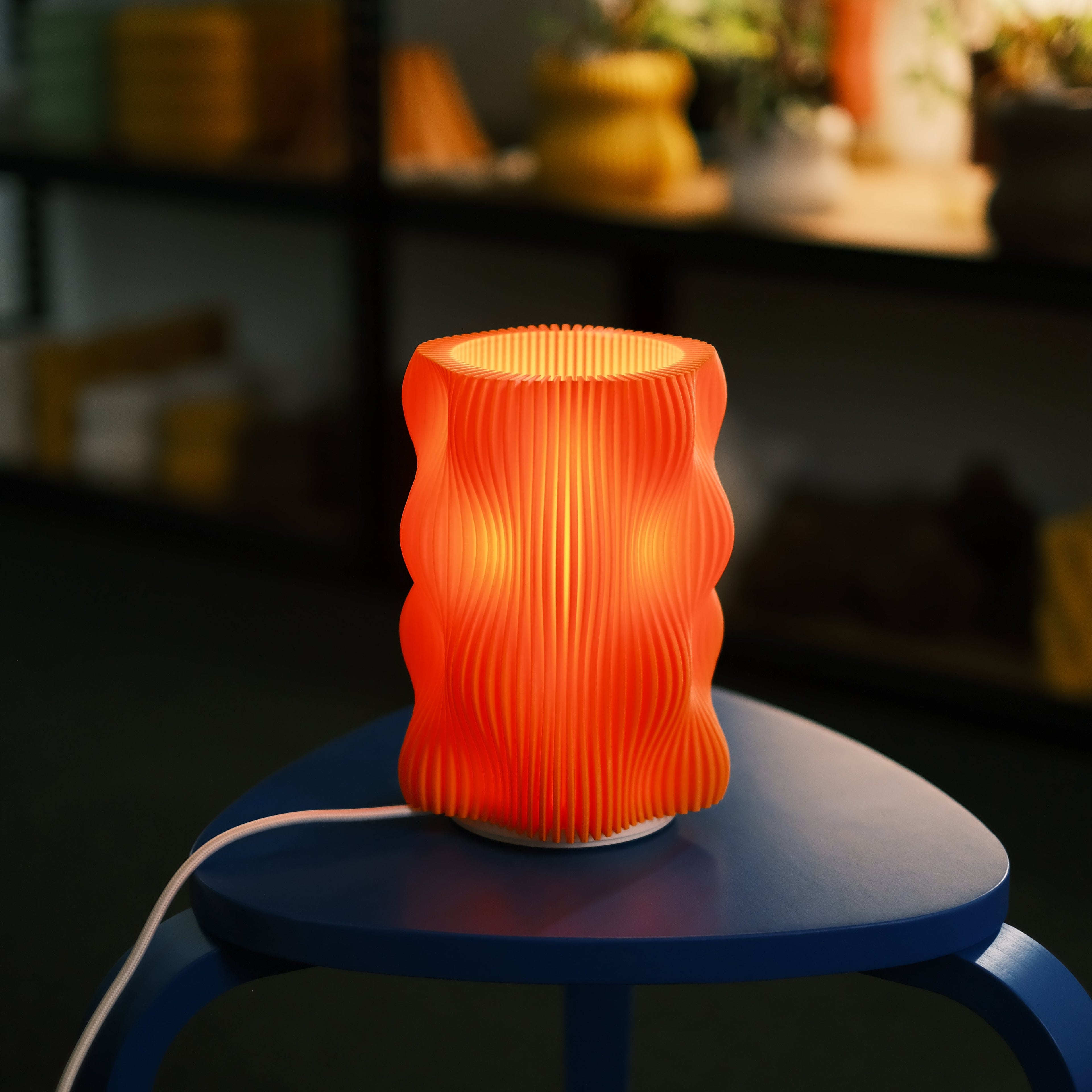 Bubble Table Lamp Mandarin Orange LED Mushroom Bedside Light Glenbrookhome