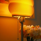 Big Yellow Table Lamp LED Sculptural Bedside Light Decor Glenbrookhome