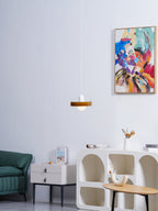 Modern Disc Orb LED Pendant Lamp – Minimalist Globe Hanging Light 1-Light