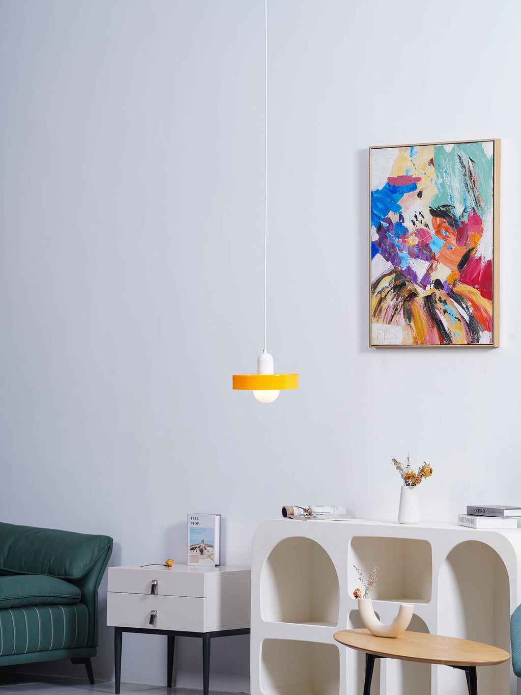 Modern Disc Orb LED Pendant Lamp – Minimalist Globe Hanging Light 1-Light