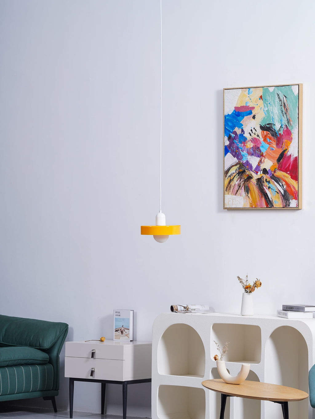 Modern Disc Orb LED Pendant Lamp – Minimalist Globe Hanging Light 1-Light