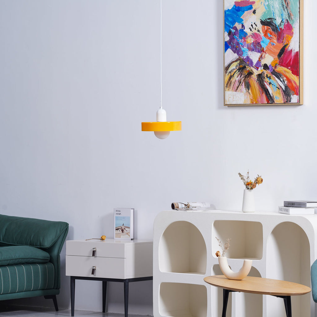 Modern Disc Orb LED Pendant Lamp – Minimalist Globe Hanging Light 1-Light