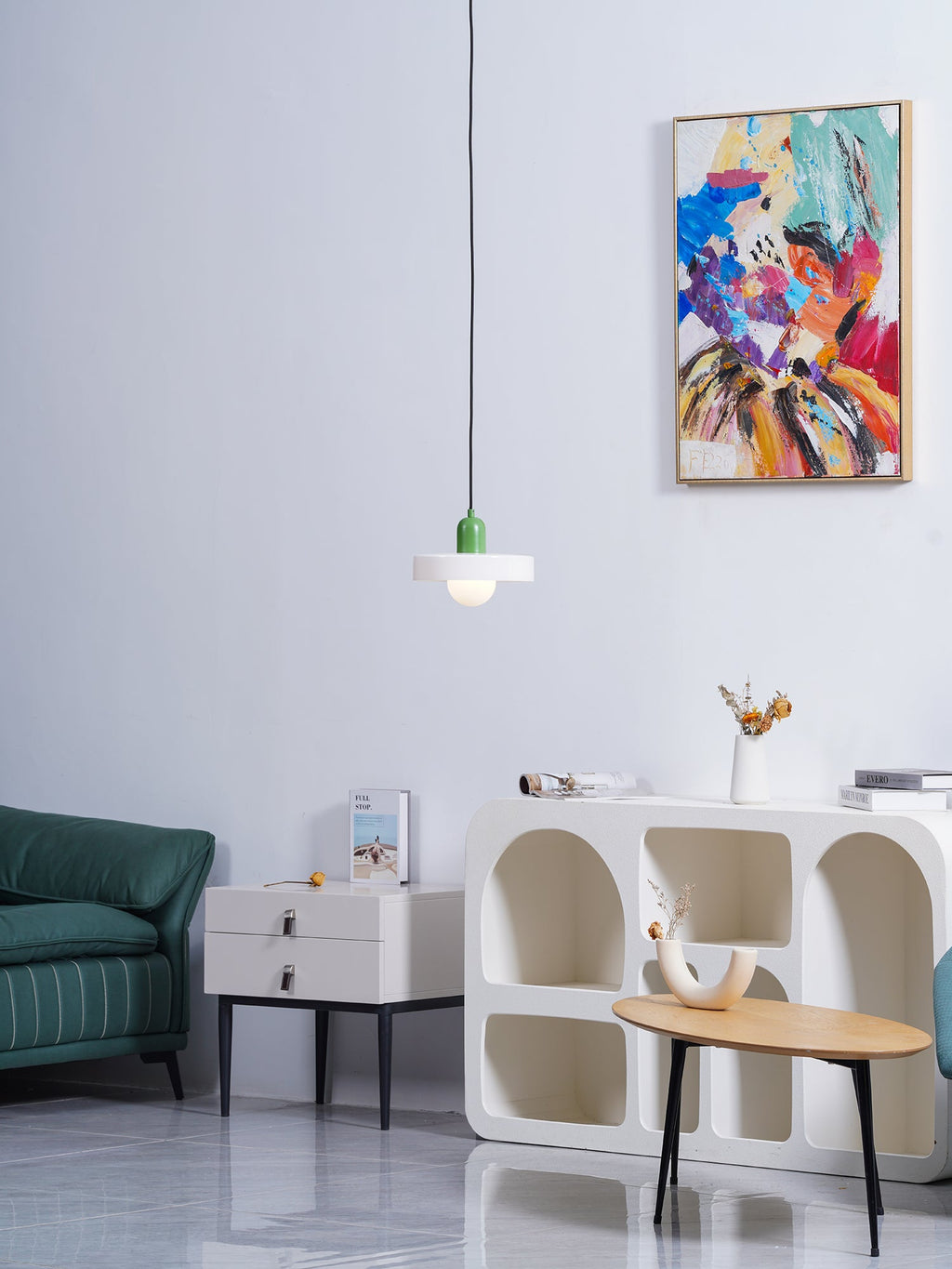 Modern Disc Orb LED Pendant Lamp – Minimalist Globe Hanging Light 1-Light