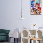 Modern Disc Orb LED Pendant Lamp – Minimalist Globe Hanging Light 1-Light