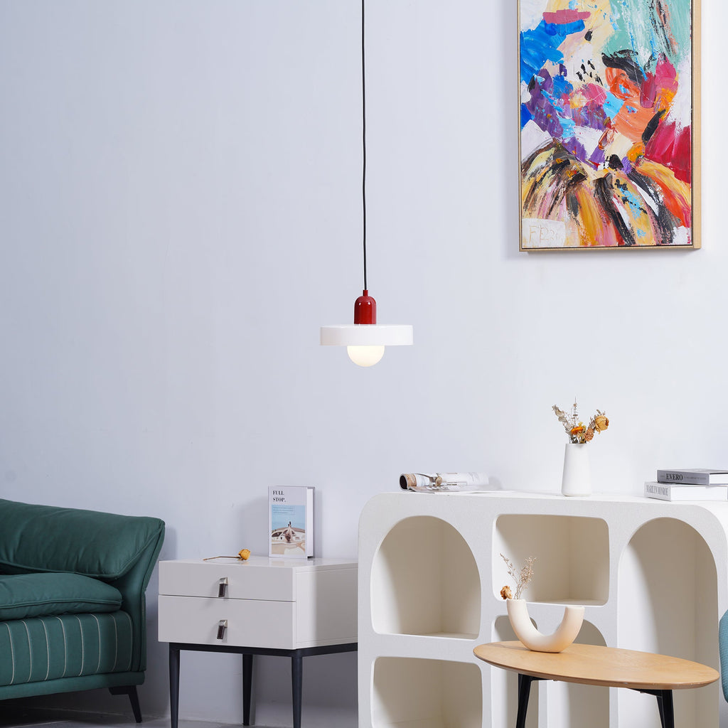 Modern Disc Orb LED Pendant Lamp – Minimalist Globe Hanging Light 1-Light
